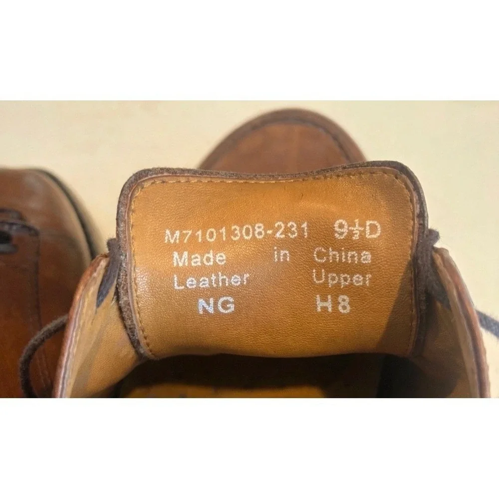Polo Ralph‎ Lauren Mens Brown Leather Moc Toe Lug Sole Oxford Shoes M7101308-231